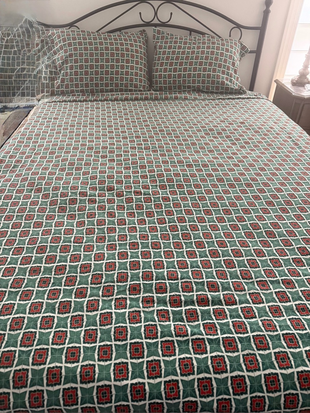Opalhouse designed w/ Jungalow Printed Cotton Percale 3 pc Twin Xl set dorm - Picture 2 of 3